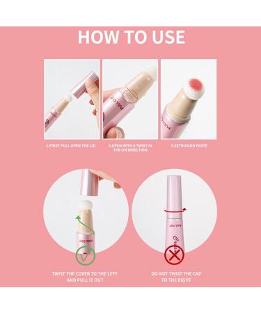 Face Highlighter Stick | Blushes Liquid Cream | With Sponge Head Cheek Highlighter Liquid Blushes Stick For Lips Face Pochy #10 - Buy Online on GoSupps.com