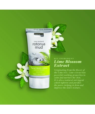 Wild Ferns Rotorua Mud Facial Wash Cr me with Lime Blossom - 130ml | Refreshing Cleanser for Glowing Skin | International Shipping Available - Buy Online on GoSupps.com