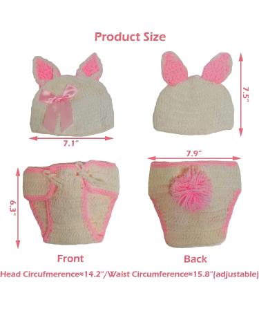 Qyeaber Newborn Photography Props - Handmade Crochet Knitted Rabbit Costume for Baby Girl - Buy Online on GoSupps.com