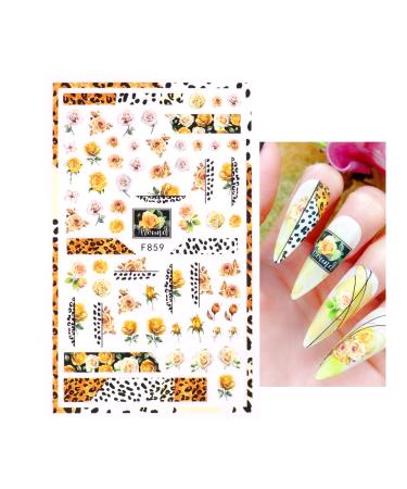 10 Sheets Red Rose Nail Art Stickers Decals - Self-Adhesive Manicure Tips for Women & Girls - Buy Online on GoSupps.com