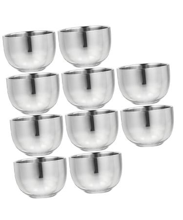 Magiclulu 10 Stk of razor -soaps Razor Razor Razor Razor Soul Razor Razor For Men Bulderful Vessel Shaving Shave Shaving Cup double layer Birthday gift silver x 5 pieces 7.4x7.4cmx5pcs