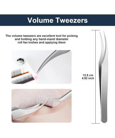 CGBE Curved Tweezers Set for Individual & Volume Lashes | Professional Precision Lashing Tweezers with Storage Case - Buy Online on GoSupps.com