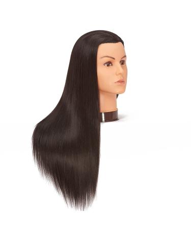 Hairlink 26-28 Yaki Synthetic Mannequin Head for Cosmetology Training & Styling - Practice Head with Stand - Buy Online on GoSupps.com