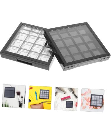 Mikinona 2pcs Eye Shadow Box Black Eyeshadow Clear Makeup Tools Eyeshadow DIY Pallet Travel Supplies Lipstick - Buy Online on GoSupps.com