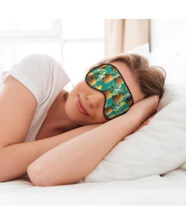 Psych Pineapple Quotes Print Sleep Mask - Double-Sided Eye Mask for Sound Sleep & Skin Care | Unisex Design - Buy Online on GoSupps.com