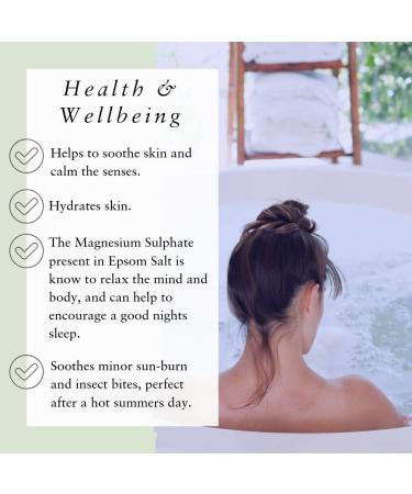 Absolute Aromas Lavender Epsom Bath Salts 300g - Infused with French Lavender Essential Oil - Soothe Skin & Calm Senses - Buy Online on GoSupps.com