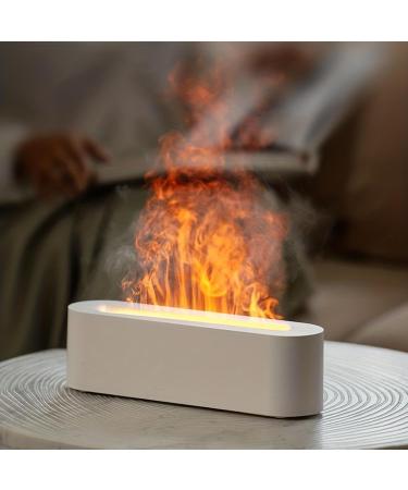 Flame Diffuser | Aromatherapy Essential Oil Humidifier | 150ml Timer Off | Ideal for Yoga Home Office & School - Black - Buy Online on GoSupps.com