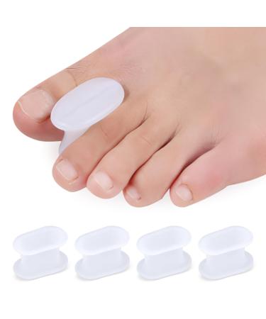 SmartMaster Toe Separators Silicone Toe Spacer 2 Pairs Bunion Corrector Big toe Straightener Bunion Relief Pads to Temporarily Correct Big Toe & Relieve Bunion Pain Overlapping Toe(Big & 2nd Toes)