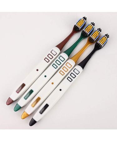 Zumaha 4-Pack Medium-Hard Bristle Toothbrushes - Ergonomic Design Travel-Friendly Ideal for Men & Women - Buy Online on GoSupps.com