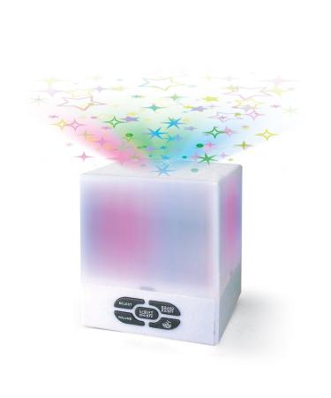 Lullaby Star Cube Night Light Projector with Music: Soothing Sleep Aid Colour-Changing Stars & Lullabies Helpful for Insomnia & Tinnitus Masking Battery/Mains Operated for Nursery Bedroom Travel