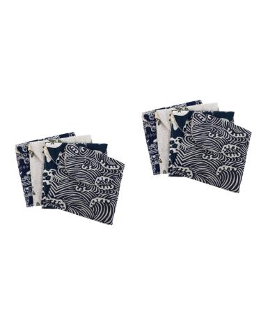 8 pcs Women Napkin Cloth with Bags Lovely Teen Elephant Organizers Change Mat Travel Gift Menstrual Pouch Leaf Cotton Purses Pads Liner Holder Tampon Pattern Pad Assorted Colorx2pcs 1 Count (Pack of 1)