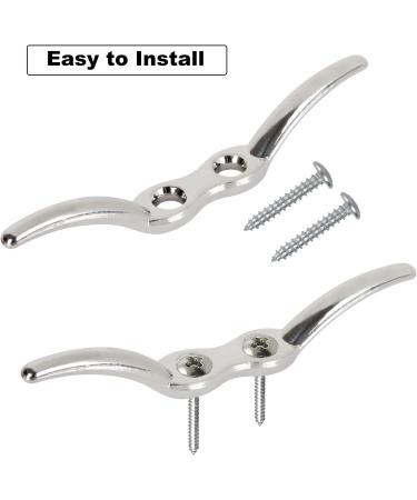 APACALI Metal Rope Cleats Boat Cleat Set - 2, 4, 6 Inch Sizes - Mounting Screws Included - Ideal for Boat Deck, Dock, or Home Decor - 8pcs - Buy Online on GoSupps.com