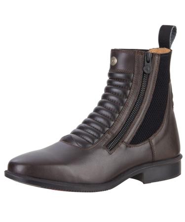 Riding ankle boot "Legacy SZ Milano" made of soft cowhide |Designed in Italy |Riding slip shoe with Ultima-R's rubber sole |Comfort insole |Zipper on the side |Black brown 39 EU brown