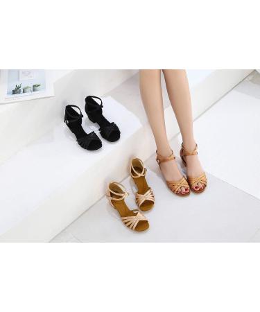 Yokala Women's Tan Open Toe Heels - 1.5 Inch | Stylish & Comfortable - Buy Online on GoSupps.com