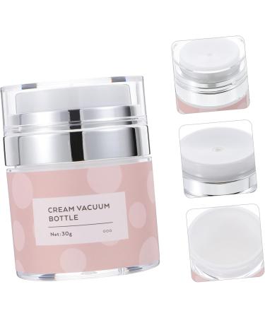 ABOOFAN Cosmetic Bottle Travel Cream Container Refillable Airless Travel Lotion Jar Airless Pump Cream Container Refillable Cosmetic Jars Pump Makeup Container Toiletries Make up Acrylic 7X5.2X5.2CM Pink 1 - Buy Online on GoSupps.com