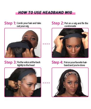 Headband Wigs for Women - Blonde Glueless 150% Density Brazilian Virgin Hair #613 - Natural Hairline 22-Inch Straight Wig - Buy Online on GoSupps.com