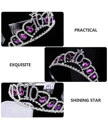 Shop Lurrose Purple Rhinestone Tiara for Toddlers - Birthday & Photo Accessories - Buy Online on GoSupps.com
