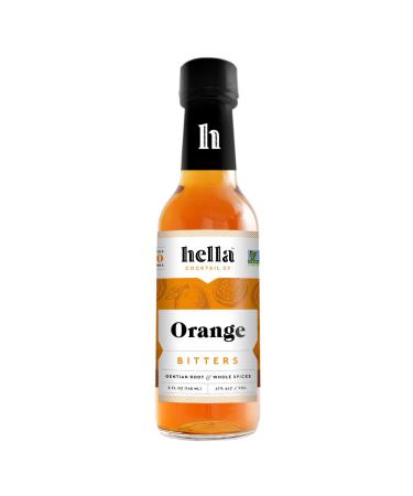 Hella Cocktail Co. Orange Bitters (5 Fl Oz) - Craft Cocktail Bitters Made with Real Fruit Peel and Whole Spices Orange 5 Fl Oz (Pack of 1)