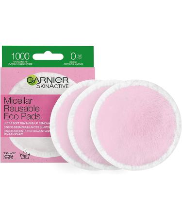 Garnier Micellar Reusable Eco Pads - 3 Micro Fibre Makeup Remover Pads - Buy Online on GoSupps.com