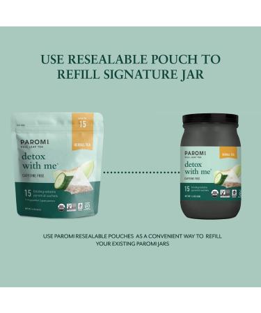 Paromi Detox With Me Rooibos Organic Herbal Tea - 15 Count Signature Jar - Buy Online on GoSupps.com