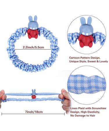YASUNMI 20pcs Elastic Hair Ties for Girls - Cute Cartoon Scrunchies for Children | Mini Thin Plaid Bands for Toddlers - Hair Accessories for Baby Girls - Buy Online on GoSupps.com