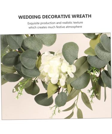 LIFKICH 1pc Eucalyptus Leaf Garland Artificial Plants for Outdoors Artificial Wreaths for Outdoor Fall Decorations for Home Spring Ornament Wall Hanging Wreath Hoop Silk Flower Pendant - Buy Online on GoSupps.com