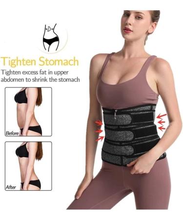 HKDYWTNB Back Brace Lumbar Support Corset Tummy Control Cincher Belt Body Shaper Waist Trainer Workout Sweat Band Waist Belt Medium Black - Buy Online on GoSupps.com