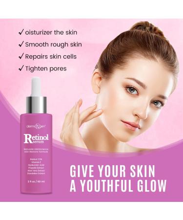 3% Retinol Skincare Set Hydrating Face Cream (1.7 FL OZ) & Retinol Serum (2 FL OZ) with Hyaluronic Acid Lightweight Anti-Aging Moisturizers for Fine Lines & Smoother-Looking Skin - Buy Online on GoSupps.com