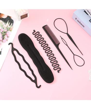 ZZJB Hair French Braid Tool Set - 6 Piece Black Centipede Braid Maker for Women and Girls - Buy Online on GoSupps.com