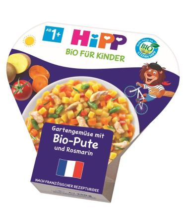 HiPP garden vegetables with turkey and rosemary pack of 6 (6 x 250 g) H 7820 vegetables/turkey/rosem. 250g 250g vegetables/turkey/rosem.