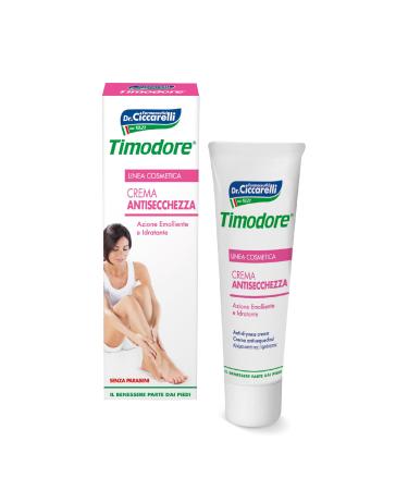 Timodore, Anti-Dryness Cream, Made with Shea Butter, Softens and Moisturizes Dry Skin, for Softer Feet and Legs, 100% Made in Italy, Dermatologically Tested, 50 ml