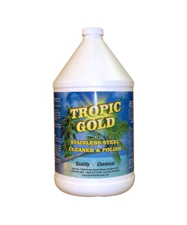 Quality Chemical Tropic Gold Stainless Steel Cleaner and Polish - Magic Cleaner and Polish for Stainless Steel Perfect Sink Stainless Steel Cleaner - 128 oz (Pack of 1)