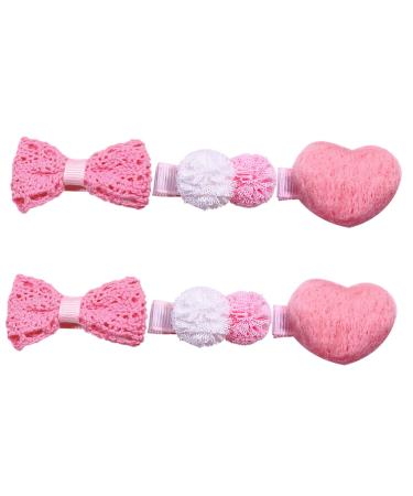MAGICLULU 3 Pairs Miss hair accessories hair clips for small hair clips cloth clip elastic girl Metal three-dimensional bangs clip bow tie bow clips clips for hair