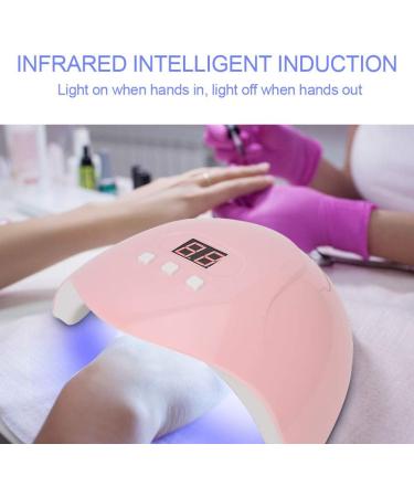 54W UV LED Nail Lamp Manicure Tool with 30s/60s/90s Timing Setting, Pink - Buy Online on GoSupps.com