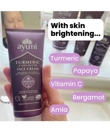 Ayumi Turmeric & Shea Butter Face Cream Vegan and Cruelty Free Dermatologically Tested 1 x 100ml - Buy Online on GoSupps.com