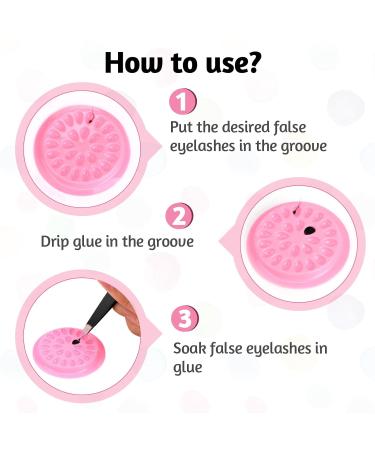 100 Pcs False Eyelashes Glue Holders - Disposable Lash Glue Trays & Rings for Eyelash Extensions - Optimize Application & Comfort - Buy Online on GoSupps.com