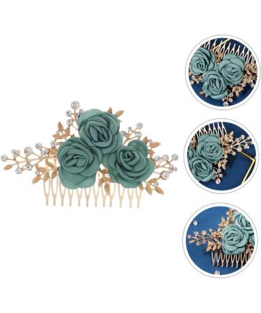 FRCOLOR Comb Rose side comb wedding bridal headpieces tiaras for girls big combs for women rhinestone barrettes for women headpiece for bride wedding headpiece bow tie alloy hair Wedding - Buy Online on GoSupps.com