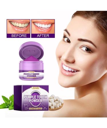 Deodorizing Teeth Whitening Powder Purple Toothpaste Powder Natural Teeth Whitening Toner Effectively Whitens Teeth and Removes Bad Breath (2PCS) - Buy Online on GoSupps.com