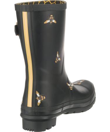 Joules Women's Molly Welly Rain Boot 9 - Black Multi Bees | Waterproof Boots - Buy Online on GoSupps.com