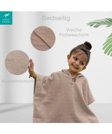 Urban Kanga Hooded Bath Poncho for Kids - Two-Sided Baby Poncho (1 Year Humus) - Buy Online on GoSupps.com