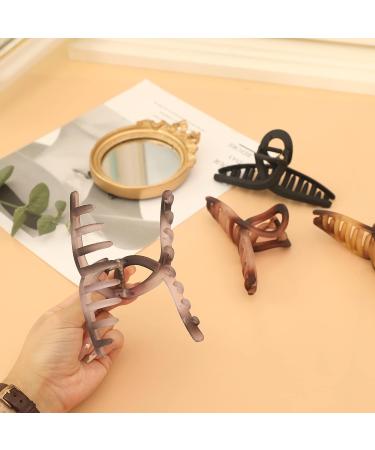 KUDUOER Women's Large Hair Clip - 4 Curved Claw Clips for Thick & Thin Hair - Non-slip Butterfly Hair Clips - Multi-colored - Buy Online on GoSupps.com