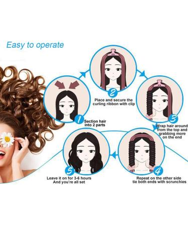 Vekola Headless Hair Curler Headband | Creates Heatless Curls and Waves While You Wear (Princess Pink) - Buy Online on GoSupps.com