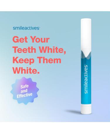 Smileactives Teeth Whitening Pen - Fast Stain Remover Dental Quality Gel Vanilla Mint Flavor Travel-Friendly 3 Pack - Whiten Your Smile Instantly - Buy Online on GoSupps.com
