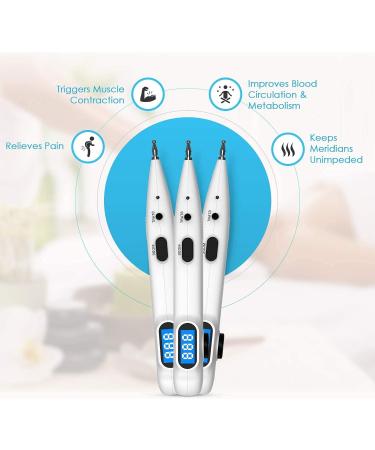 Electric Acupuncture Pen with 2 Massage Heads | Rechargeable, 3 Modes, 9 Intensity Levels - Buy Online on GoSupps.com