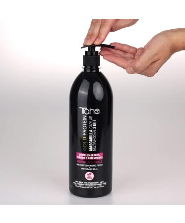 Tahe Gold Protein 3 in 1 Hair Mask for Colored or Highlighted Hair (1000 ml) - Buy Online on GoSupps.com