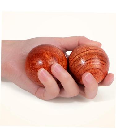 Frcolor Solid Wood Massage Ball - Deep Tissue Relief for Plantar Fasciitis | Handheld Foot Massager | Acupuncture Fitness Ball 5x5cm - Brown - Buy Online on GoSupps.com