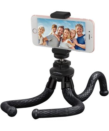 Patekfly 12 Inch Flexible Camera/Phone Tripod with Cell Phone Holder - Compatible with Canon/Nikon/Sony DSLR Cameras, Action Cams, iPhones, and Android Phones - Buy Online on GoSupps.com