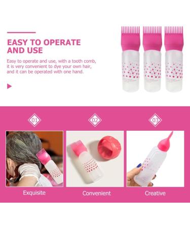 SOLUSTRE 3 pi ces Flacon Applicateur Peigne Racines pour Coloration Cheveux Rose avec chelle Gradu e Bouteille Presse Facile pour Soins Cheveux Secs Ab m s et Teinture Maison - Buy Online on GoSupps.com
