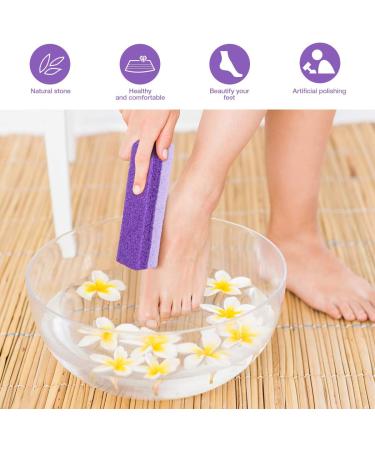 Healifty Foot Peeling Scrubber - 2-Piece Pedicure Block & Pumice Stone Set | Dead Skin Remover Tool in Purple | Ideal Foot Care for Smooth Skin - Buy Online on GoSupps.com