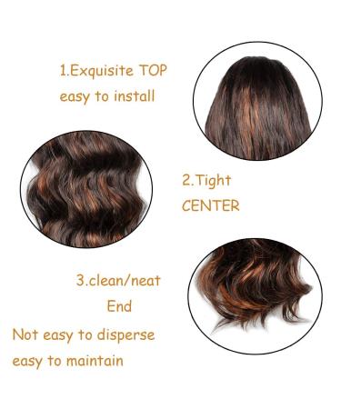 Yeeshedo Black Ponytail Hair Extensions - Long Wavy Braids with Brown Highlights | Natural Afro Curly Clip-In Wigs for Dark Brown & Blond Hair - Buy Online on GoSupps.com